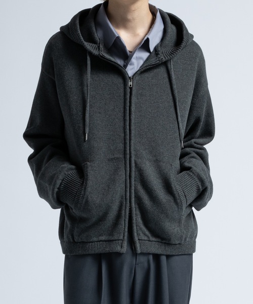 【casper john】Knit parka/ニットパーカー Casper John パーカー Knit parka/ニットパーカー メンズ
