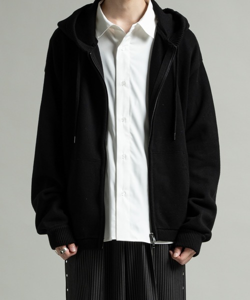 CASPER JOHN（キャスパージョン）の「Knit parka/ニットパーカー（パーカー・メンズ・レッド/ブラック/カーキ/グレー/チャコールグレー/ブルー/パープル/ブラウン/サックスブルー/ミント/ホワイト/ピンク・X-SMALL/SMALL/MEDIUM/LARGE）」の14枚目の写真