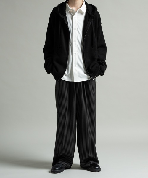 CASPER JOHN（キャスパージョン）の「Knit parka/ニットパーカー（パーカー・メンズ・レッド/ブラック/カーキ/グレー/チャコールグレー/ブルー/パープル/ブラウン/サックスブルー/ミント/ホワイト/ピンク・X-SMALL/SMALL/MEDIUM/LARGE）」の19枚目の写真