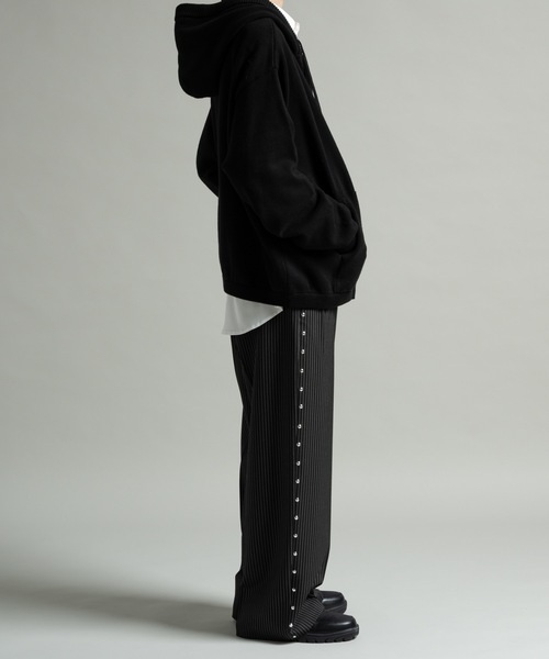 CASPER JOHN（キャスパージョン）の「Knit parka/ニットパーカー（パーカー・メンズ・レッド/ブラック/カーキ/グレー/チャコールグレー/ブルー/パープル/ブラウン/サックスブルー/ミント/ホワイト/ピンク・X-SMALL/SMALL/MEDIUM/LARGE）」の20枚目の写真