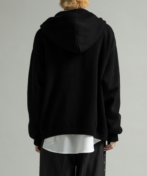 CASPER JOHN（キャスパージョン）の「Knit parka/ニットパーカー（パーカー・メンズ・レッド/ブラック/カーキ/グレー/チャコールグレー/ブルー/パープル/ブラウン/サックスブルー/ミント/ホワイト/ピンク・X-SMALL/SMALL/MEDIUM/LARGE）」の16枚目の写真