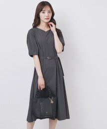 index | ハートネックパフワンピース【洗濯機洗い可/UVケア/接触冷感】(ワンピース)