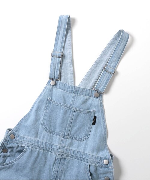algy（アルジー）の「デニムサロペ（サロペット/オーバーオール・キッズ・グレー/サックスブルー・XX-SMALL/X-SMALL/MEDIUM/SMALL）」の12枚目の写真