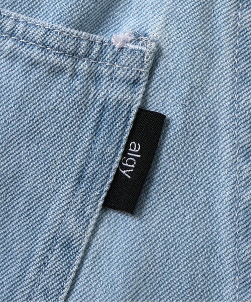 algy（アルジー）の「デニムサロペ（サロペット/オーバーオール・キッズ・グレー/サックスブルー・XX-SMALL/X-SMALL/MEDIUM/SMALL）」の15枚目の写真