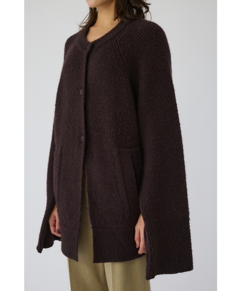 RIM.ARK（リムアーク）の「Poncho like raglan knit C/D ポンチョライクラグランニットカーディガン（カーディガン/ボレロ・レディース・グレー/ダークブルー/ブラウン・FREE）」の2枚目の写真