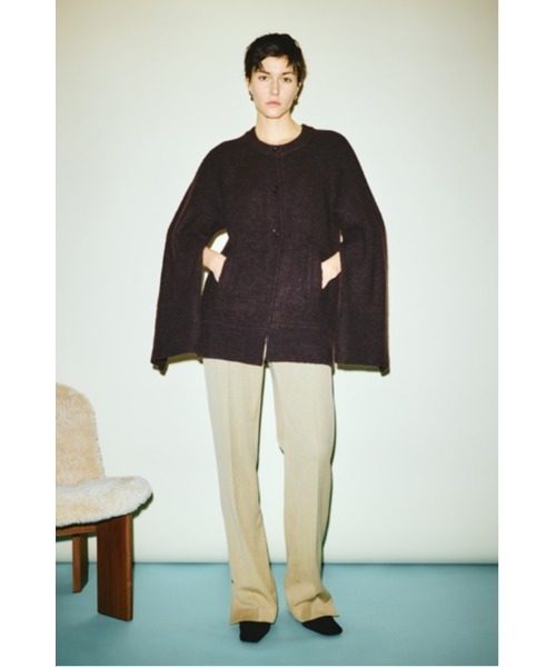 RIM.ARK（リムアーク）の「Poncho like raglan knit C/D ポンチョライクラグランニットカーディガン（カーディガン/ボレロ・レディース・グレー/ダークブルー/ブラウン・FREE）」の8枚目の写真