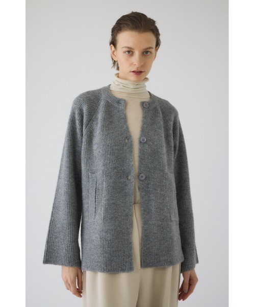 RIM.ARK（リムアーク）の「Poncho like raglan knit C/D ポンチョライクラグランニットカーディガン（カーディガン/ボレロ・レディース・グレー/ダークブルー/ブラウン・FREE）」の4枚目の写真