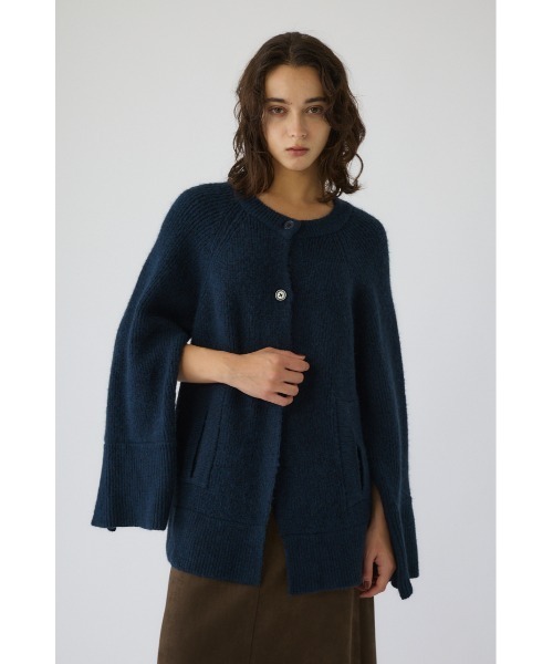 RIM.ARK（リムアーク）の「Poncho like raglan knit C/D ポンチョライクラグランニットカーディガン（カーディガン/ボレロ・レディース・グレー/ダークブルー/ブラウン・FREE）」の5枚目の写真