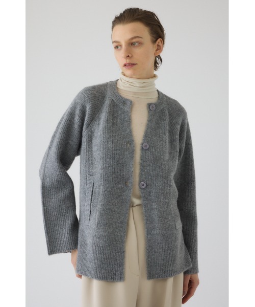 RIM.ARK（リムアーク）の「Poncho like raglan knit C/D ポンチョライクラグランニットカーディガン（カーディガン/ボレロ・レディース・グレー/ダークブルー/ブラウン・FREE）」の7枚目の写真