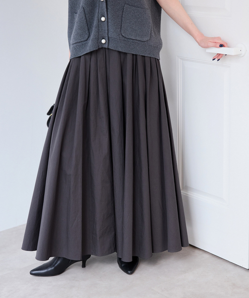 スローブ イエナ（SLOBE IENA）/ランダムタックボリュームスカート セール】ランダムタックボリュームスカート（スカート）｜SLOBE IENA