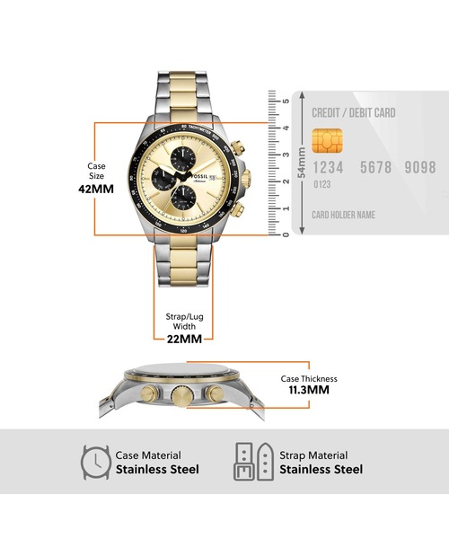 FOSSIL（フォッシル）の「フォッシル 腕時計 メンズ アナログ ステンレス FS6126（アナログ腕時計・メンズ・マルチ・FREE）」の5枚目の写真