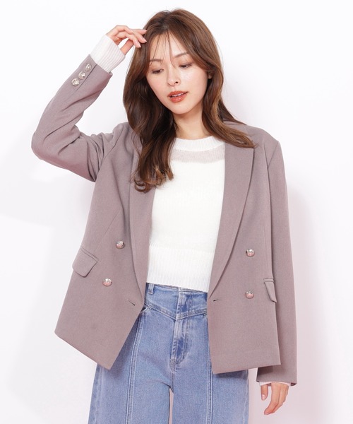 JILL by JILL STUART（ジルバイジルスチュアート）の「◇ウーリッシュフラノジャケット（テーラードジャケット・レディース・ブラウン系その他/グレー/ベージュ・MEDIUM/SMALL）」の21枚目の写真