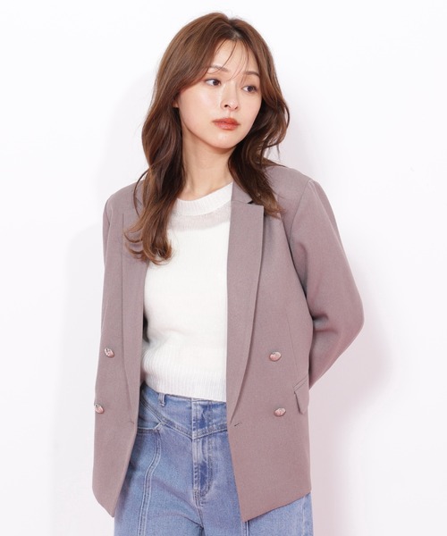 JILL by JILL STUART（ジルバイジルスチュアート）の「◇ウーリッシュフラノジャケット（テーラードジャケット・レディース・ブラウン系その他/グレー/ベージュ・MEDIUM/SMALL）」の22枚目の写真