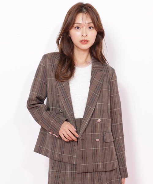 JILL by JILL STUART（ジルバイジルスチュアート）の「◇ウーリッシュフラノジャケット（テーラードジャケット・レディース・ブラウン系その他/グレー/ベージュ・MEDIUM/SMALL）」の11枚目の写真