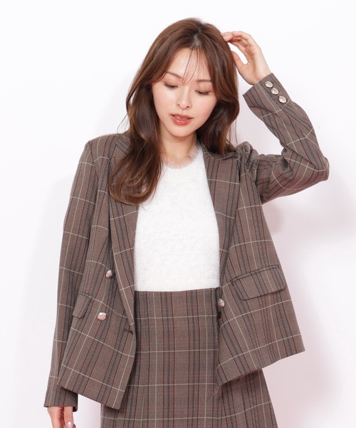 JILL by JILL STUART（ジルバイジルスチュアート）の「◇ウーリッシュフラノジャケット（テーラードジャケット・レディース・ブラウン系その他/グレー/ベージュ・MEDIUM/SMALL）」の12枚目の写真