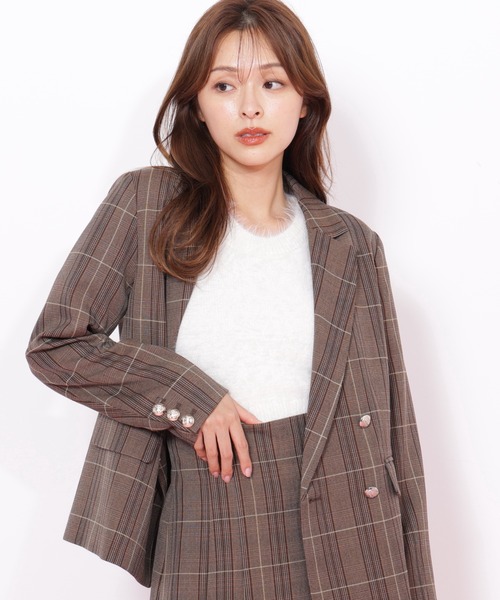 JILL by JILL STUART（ジルバイジルスチュアート）の「◇ウーリッシュフラノジャケット（テーラードジャケット・レディース・ブラウン系その他/グレー/ベージュ・MEDIUM/SMALL）」の10枚目の写真