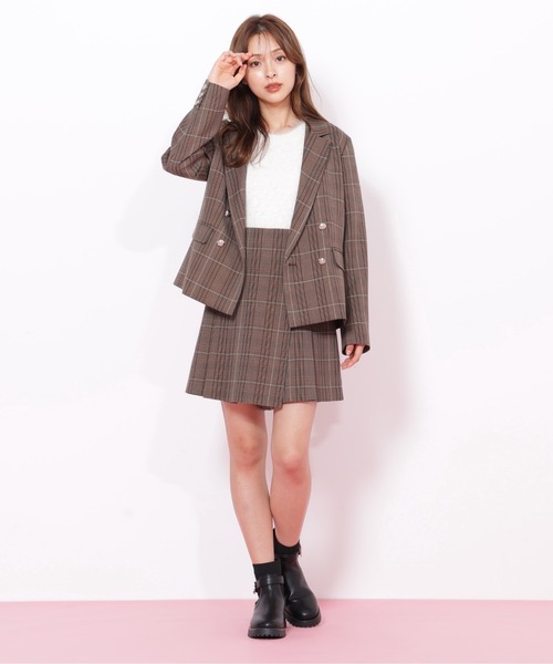 JILL by JILL STUART（ジルバイジルスチュアート）の「◇ウーリッシュフラノジャケット（テーラードジャケット・レディース・ブラウン系その他/グレー/ベージュ・MEDIUM/SMALL）」の16枚目の写真