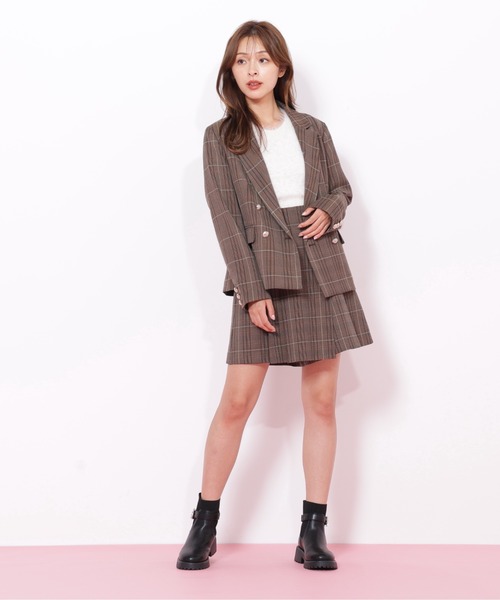 JILL by JILL STUART（ジルバイジルスチュアート）の「◇ウーリッシュフラノジャケット（テーラードジャケット・レディース・ブラウン系その他/グレー/ベージュ・MEDIUM/SMALL）」の17枚目の写真