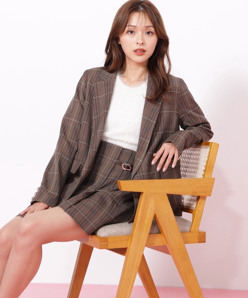 JILL by JILL STUART（ジルバイジルスチュアート）の「◇ウーリッシュフラノジャケット（テーラードジャケット・レディース・ブラウン系その他/グレー/ベージュ・MEDIUM/SMALL）」の9枚目の写真