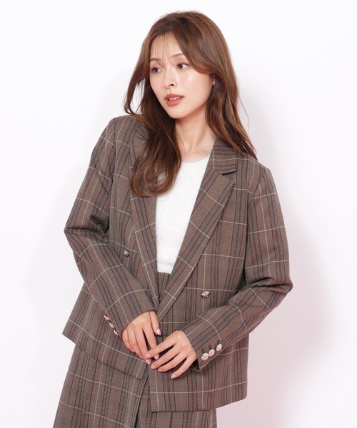 JILL by JILL STUART（ジルバイジルスチュアート）の「◇ウーリッシュフラノジャケット（テーラードジャケット・レディース・ブラウン系その他/グレー/ベージュ・MEDIUM/SMALL）」の13枚目の写真