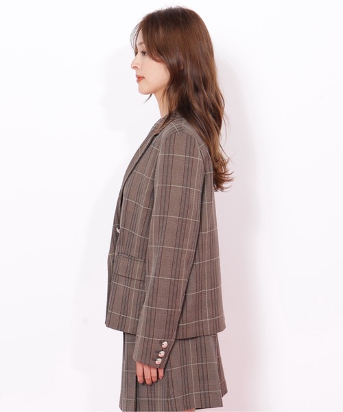 JILL by JILL STUART（ジルバイジルスチュアート）の「◇ウーリッシュフラノジャケット（テーラードジャケット・レディース・ブラウン系その他/グレー/ベージュ・MEDIUM/SMALL）」の18枚目の写真