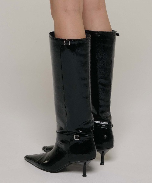 BUCKLED LONG BOOTS/バックルロングブーツ（ブーツ）｜JOSE MOON