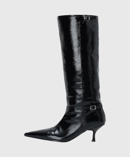 JOSE MOON（ジョゼムーン）の「BUCKLED LONG BOOTS/バックルロングブーツ（ブーツ・レディース・ブラック/カーキ・35/37/39）」の11枚目の写真