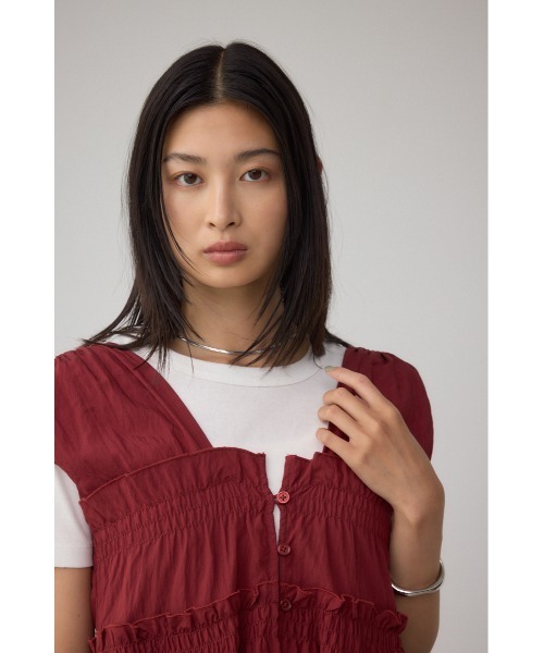 AZUL by moussy(アズールバイマウジー)の「素材アソートシャーリングベスト(ベスト・レディース・ブラック/マルチ/マジェンタ・FREE)」の14枚目の写真