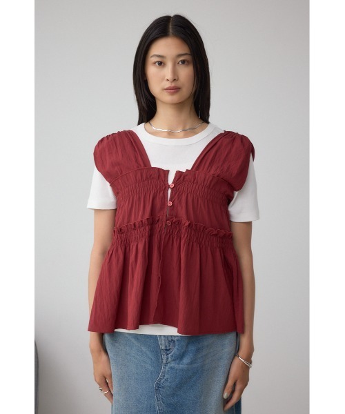 AZUL by moussy(アズールバイマウジー)の「素材アソートシャーリングベスト(ベスト・レディース・ブラック/マルチ/マジェンタ・FREE)」の17枚目の写真