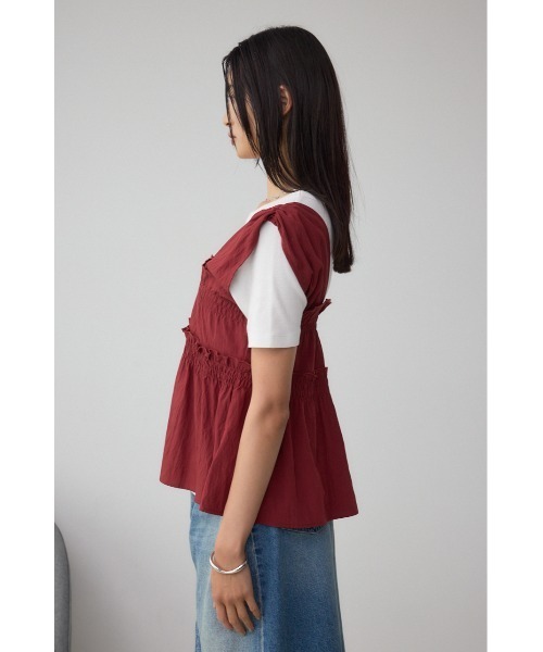 AZUL by moussy(アズールバイマウジー)の「素材アソートシャーリングベスト(ベスト・レディース・ブラック/マルチ/マジェンタ・FREE)」の18枚目の写真