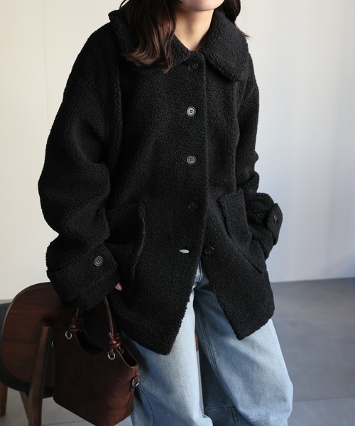 セール】プードルボアミドル丈コート《動画あり》（その他アウター