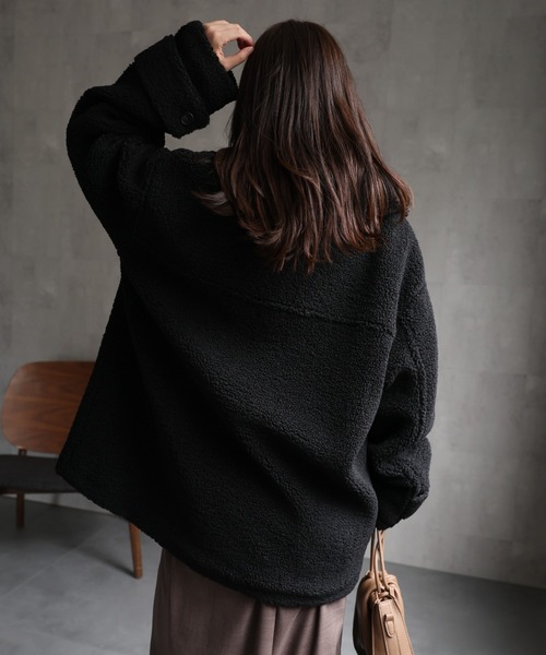 セール】プードルボアミドル丈コート《動画あり》（その他アウター