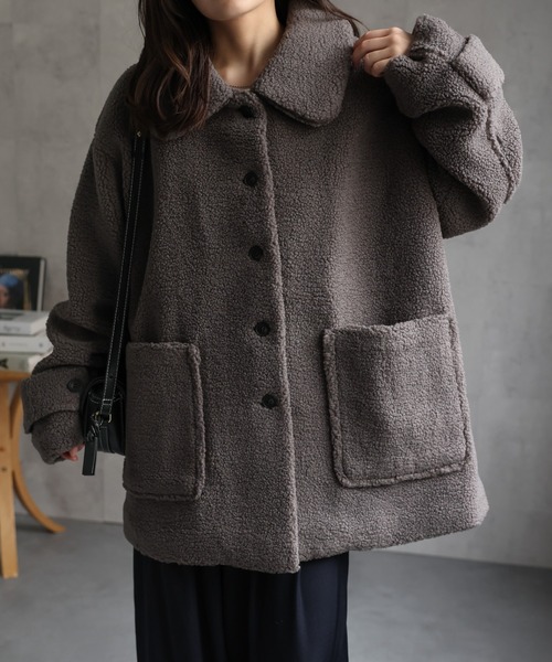 パイルボアフードコート最終値下げしました！お値下げ不可 セール】プードルボアミドル丈コート《動画あり》（その他