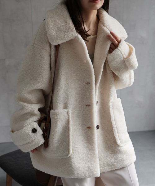 セール】プードルボアミドル丈コート《動画あり》（その他