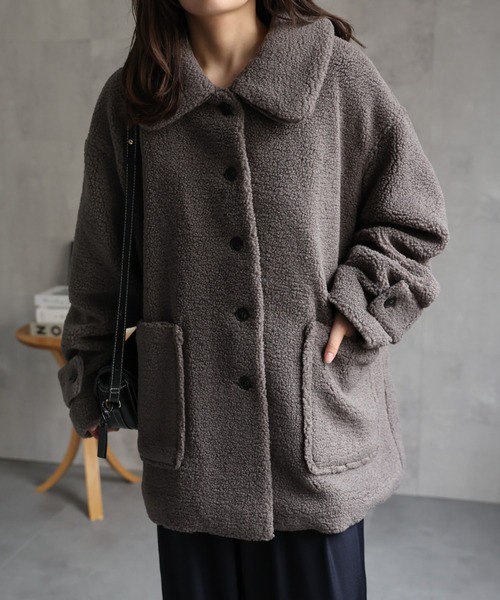 セール】プードルボアミドル丈コート《動画あり》（その他アウター