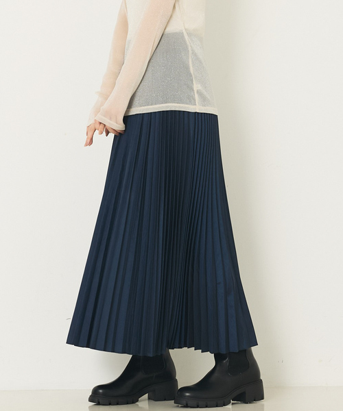 シャンブレープリーツスカート
