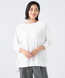 【ウォッシャブル・接触冷感・UV・防シワ】強撚スムースカットソー