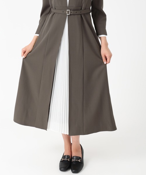 セール】2025秋冬新作 フロントプリーツワンピース（ワンピース