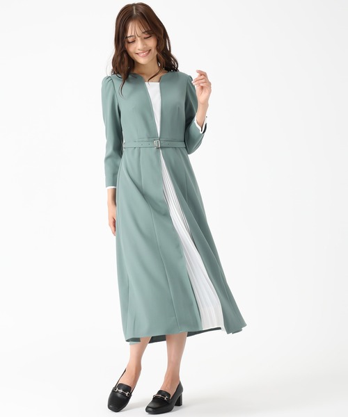 セール】2025秋冬新作 フロントプリーツワンピース（ワンピース