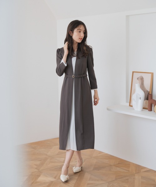 セール】2025秋冬新作 フロントプリーツワンピース（ワンピース