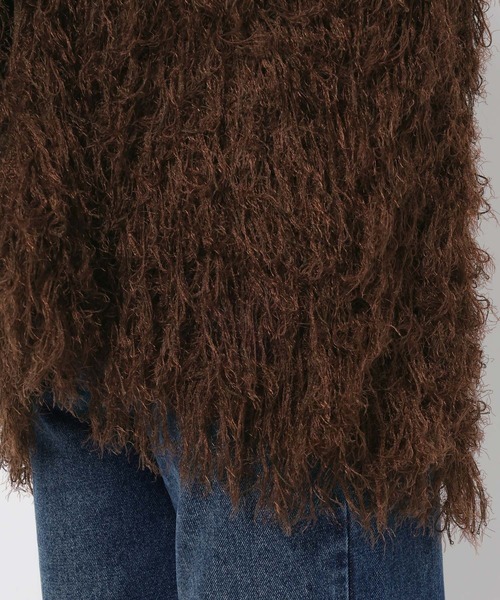 mysty woman（ミスティウーマン）の「シャギーベスト 577040（ベスト・レディース・オフホワイト/ブラウン・FREE）」の12枚目の写真