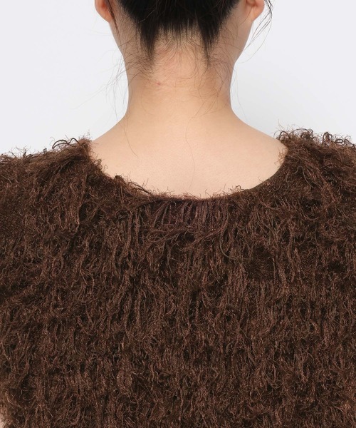 mysty woman（ミスティウーマン）の「シャギーベスト 577040（ベスト・レディース・オフホワイト/ブラウン・FREE）」の13枚目の写真