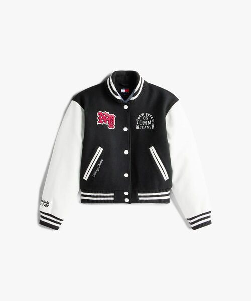 tommy jeans（トミー ジーンズ）の「ウールバーシティジャケット（ブルゾン・レディース・ブラック・X-SMALL/SMALL/MEDIUM）」の5枚目の写真