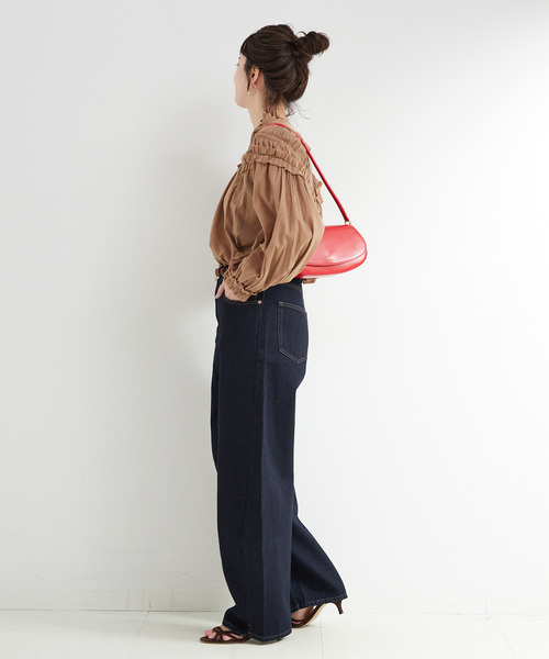B.C STOCK(ベーセーストック)の「《追加5》ウォッシャブル / DU JOUR/デュ ジュール BARREL BAGGY JEAN(デニムパンツ・レディース・ネイビー/ブルー・38/36)」の5枚目の写真