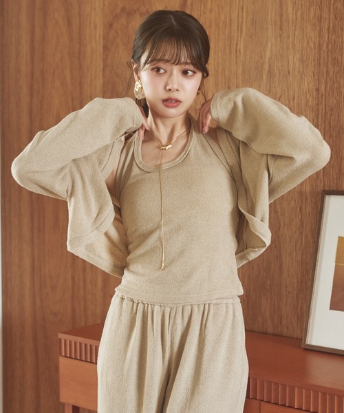LAULEN(ローレン)の「halter neck relax 3set /ホルターネックリラックス3点セット(セットアップ・レディース・ベージュ/ブラック・FREE)」の15枚目の写真