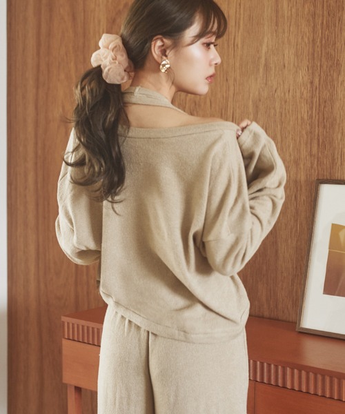 LAULEN(ローレン)の「halter neck relax 3set /ホルターネックリラックス3点セット(セットアップ・レディース・ベージュ/ブラック・FREE)」の17枚目の写真