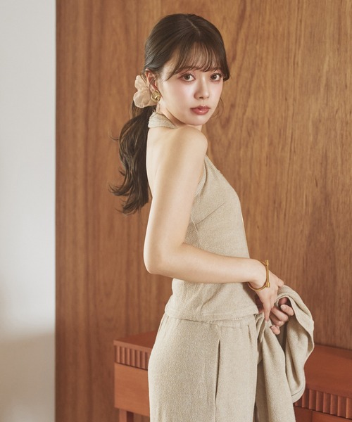 LAULEN(ローレン)の「halter neck relax 3set /ホルターネックリラックス3点セット(セットアップ・レディース・ベージュ/ブラック・FREE)」の18枚目の写真