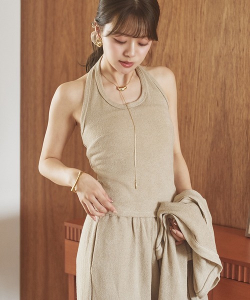 LAULEN(ローレン)の「halter neck relax 3set /ホルターネックリラックス3点セット(セットアップ・レディース・ベージュ/ブラック・FREE)」の20枚目の写真