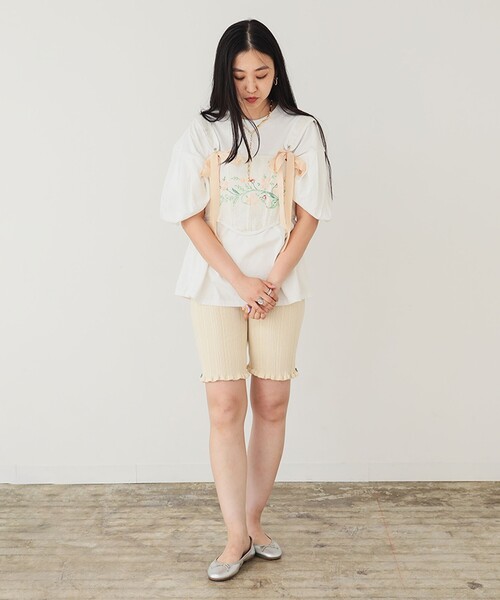 BEAMS COUTURE（ビームスクチュール）の「コットン ニット パンツ（その他パンツ・レディース・ブラック/ホワイト系その他5/ブラウン系その他3・ONE SIZE）」の8枚目の写真