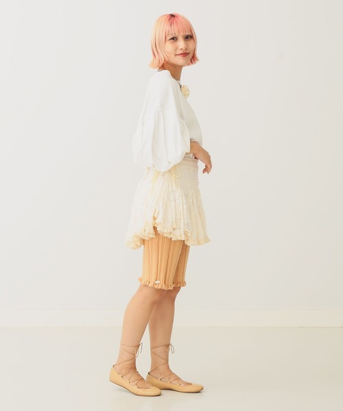 BEAMS COUTURE（ビームスクチュール）の「コットン ニット パンツ（その他パンツ・レディース・ブラック/ホワイト系その他5/ブラウン系その他3・ONE SIZE）」の4枚目の写真